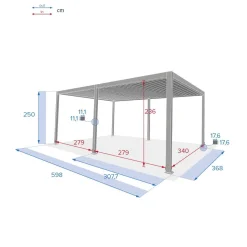 Pergola bioclimatique EVORA Blanc