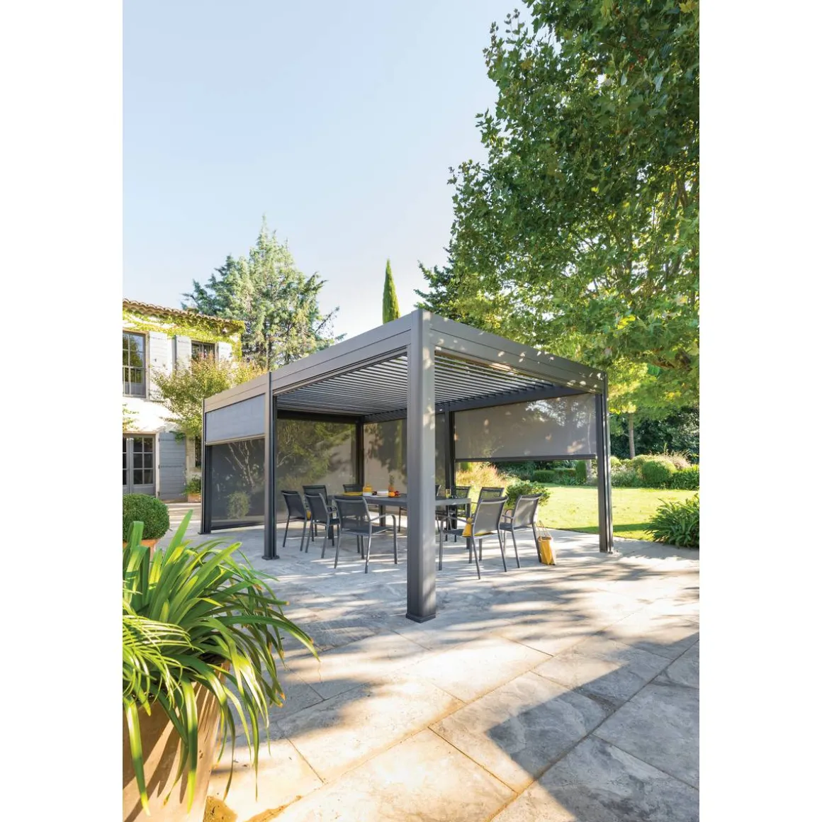 Pergola bioclimatique EVORA Graphite