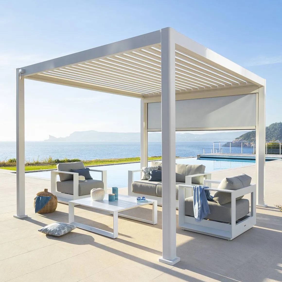 Pergola bioclimatique EVORA Blanc