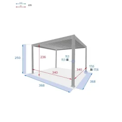 Pergola bioclimatique EVORA Blanc