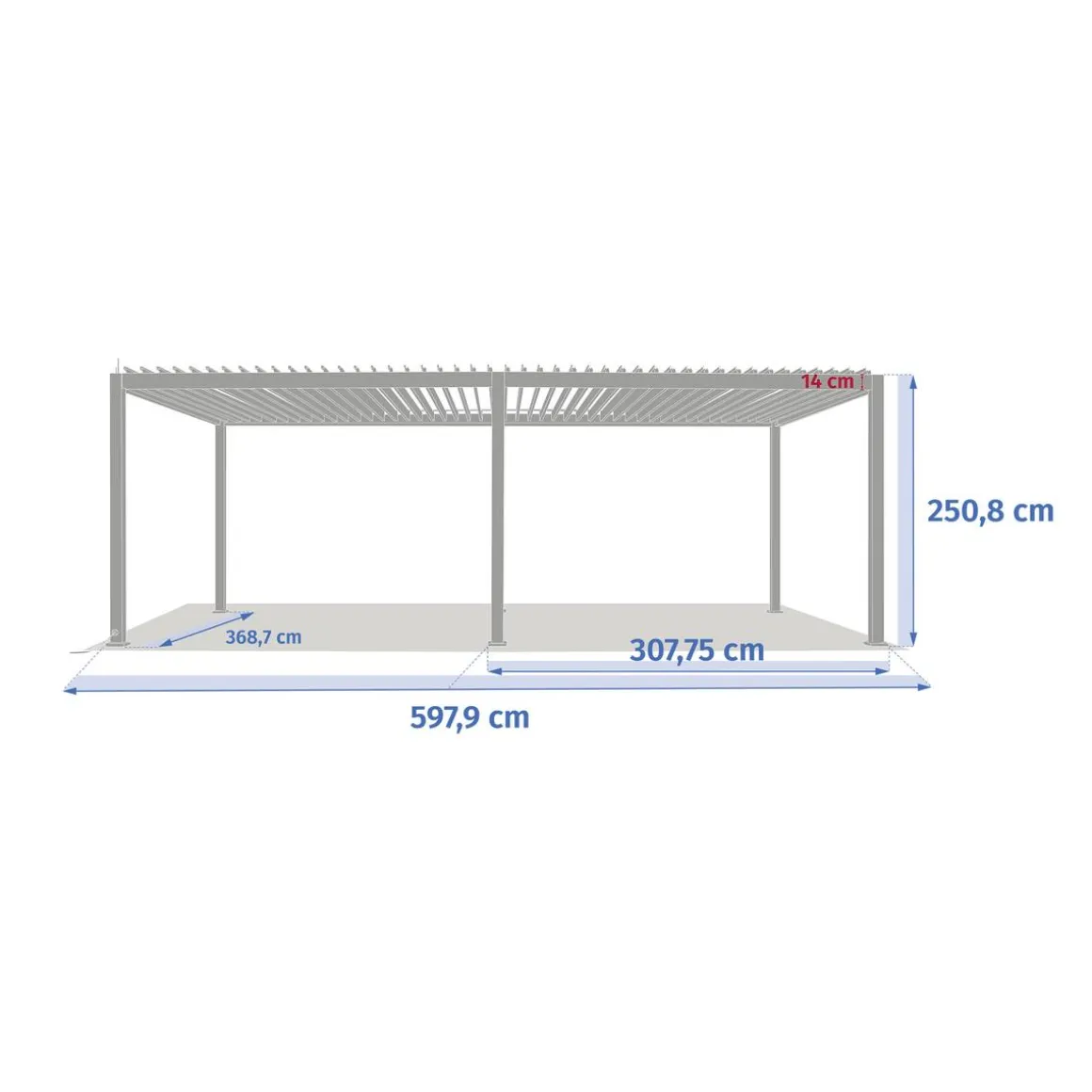 Pergola bioclimatique électrique EVORA Blanc