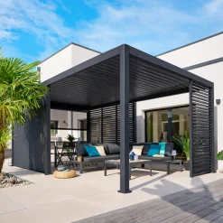 Pergola bioclimatique électrique EVORA Graphite