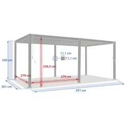 Pergola bioclimatique électrique EVORA Argile