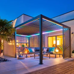 Pergola bioclimatique électrique EVORA Graphite