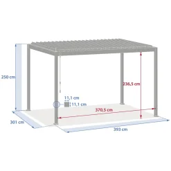 Pergola bioclimatique manuelle EVORA Effet bois Honey