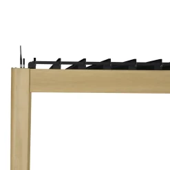 Pergola électrique bioclimatique EVORA Effet bois Honey