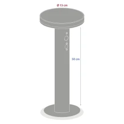 Potelet d'extérieur solaire DETEKT Graphite