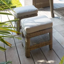 Pouf de jardin carré POLYNÉSIA Naturae
