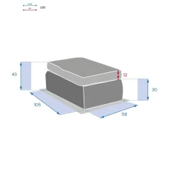 Pouf de jardin MOORÉA Terre d'ombre