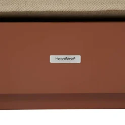 Pouf de jardin rectangulaire ALLURE Beige / Acajou