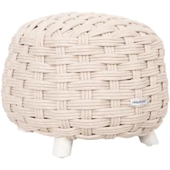 Pouf de jardin rond OBBAE Beige lin