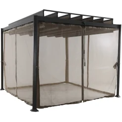 Rideaux moustiquaire pour tonnelle FLAMENCO Noisette