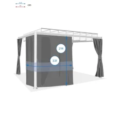 Rideaux pour pergola BELIZE Ardoise