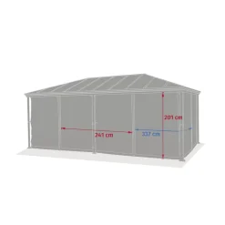 Rideaux pour pergola BELIZE Gris Ardoise