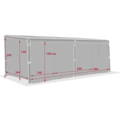 Rideaux pour pergola bioclimatique AVILA Ardoise