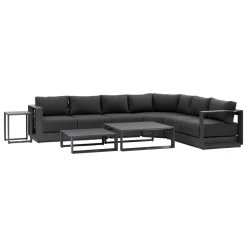 Salon d'angle de jardin ALLURE Graphite