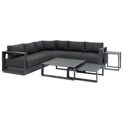 Salon d'angle de jardin ALLURE Graphite