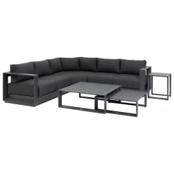 Salon d'angle de jardin ALLURE Graphite