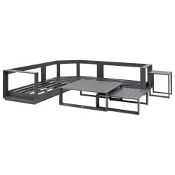 Salon d'angle de jardin ALLURE Graphite