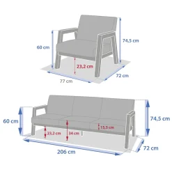 Salon de jardin AXIOME Beige & Argile