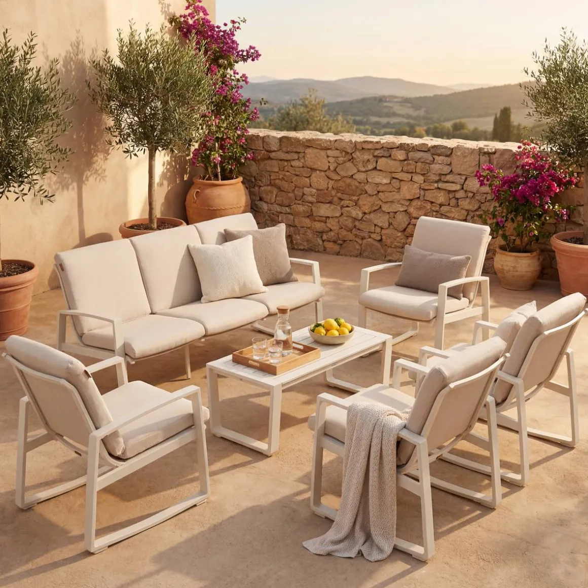 Salon de jardin BOREANE Lin & Argile