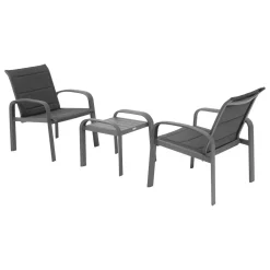 Salon de jardin duo ELYN Anthracite & Graphite