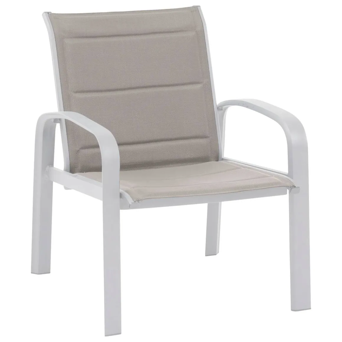 Salon de jardin duo ELYN Noisette & Blanc
