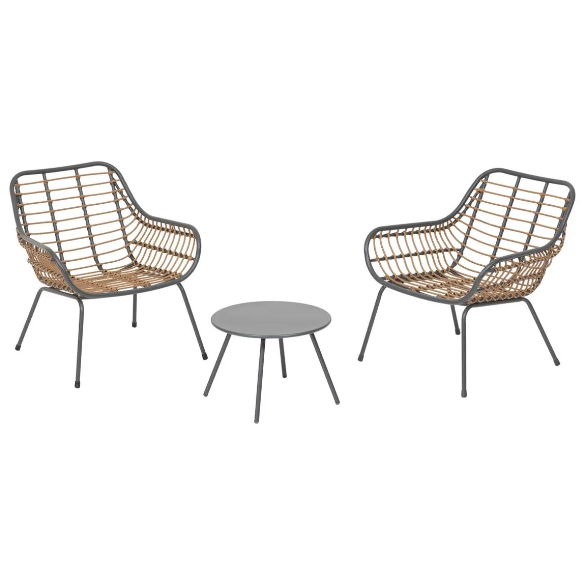Salon de jardin duo PAOPAO Gris & Graphite