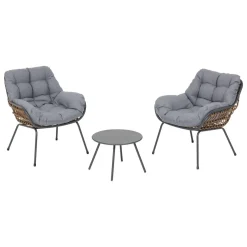 Salon de jardin duo PAOPAO Gris & Graphite