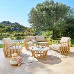 Salon de jardin LEMINDO Eucalyptus