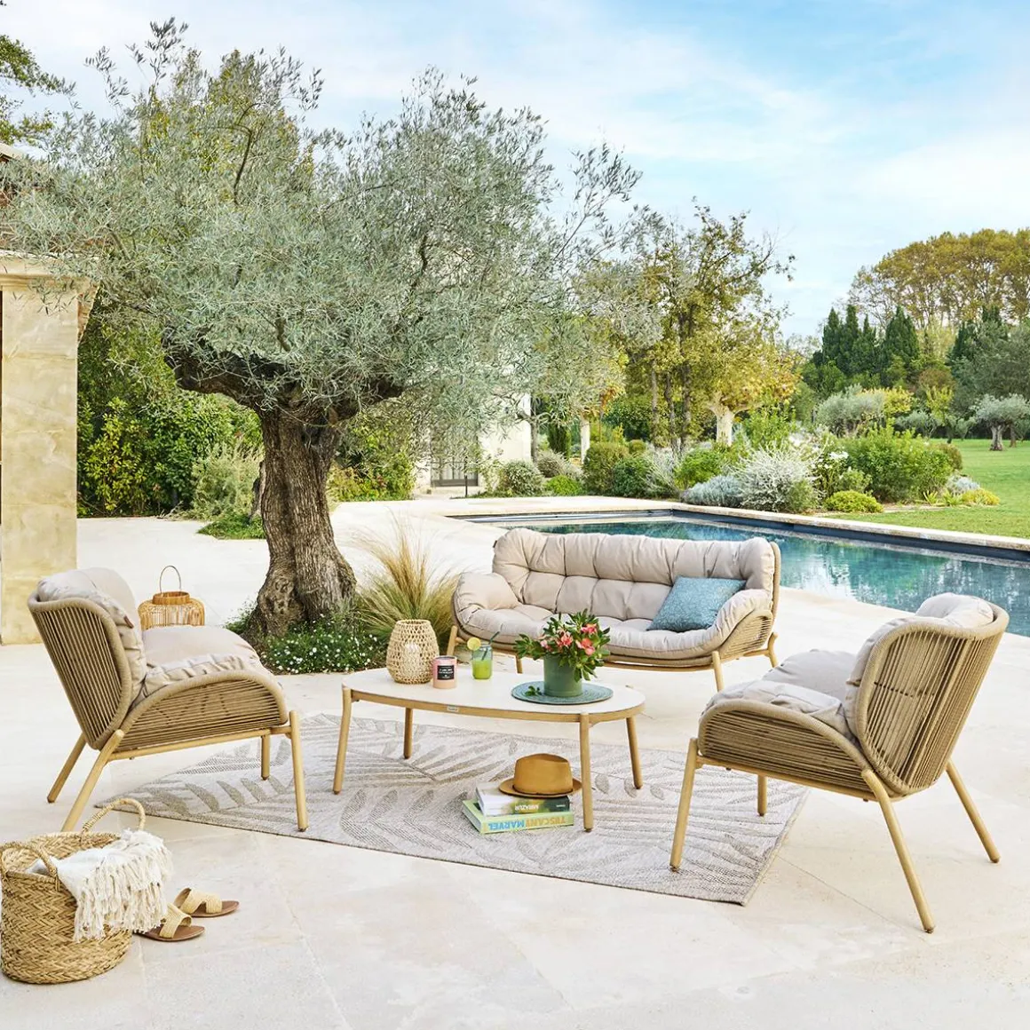 Salon de jardin MELOANE Beige