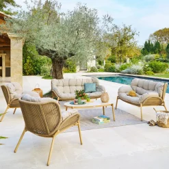 Salon de jardin MELOANE Taupe