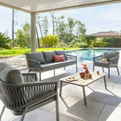 Salon de jardin ORIENGO Anthracite & Graphite