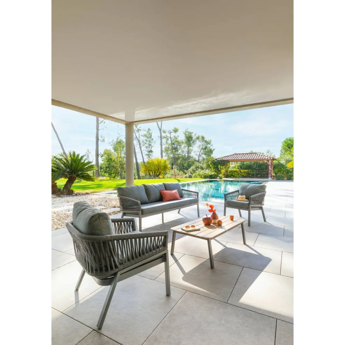 Salon de jardin ORIENGO Anthracite & Graphite