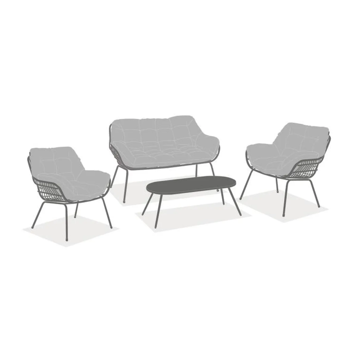 Salon de jardin PAOPAO Beige / Argile