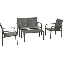 Salon de jardin PIAZZA Graphite