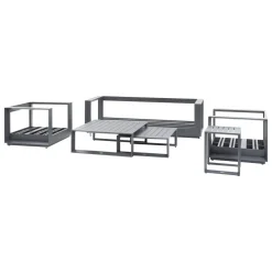 Salon de jardin rotatif ALLURE Graphite