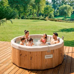 Spa semi-rigide connecté NORDIK Effet bois/Argile