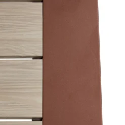 Table basse de jardin carrée ALLURE Lin / Acajou