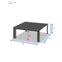 Table basse de jardin carrée ÉVASION Argile