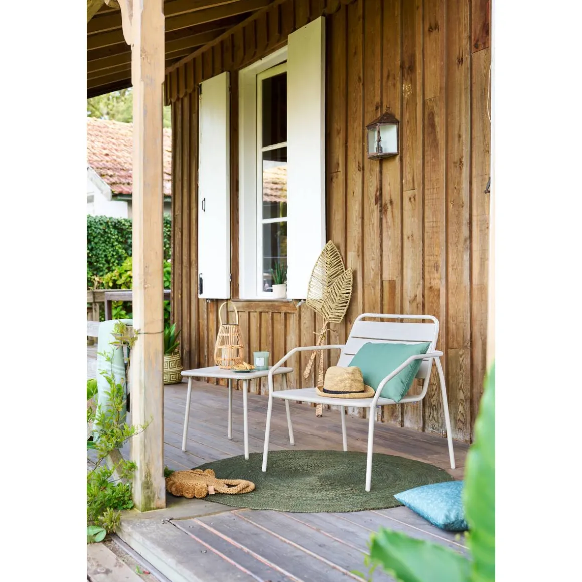 Table basse de jardin carré PHUKET Argile