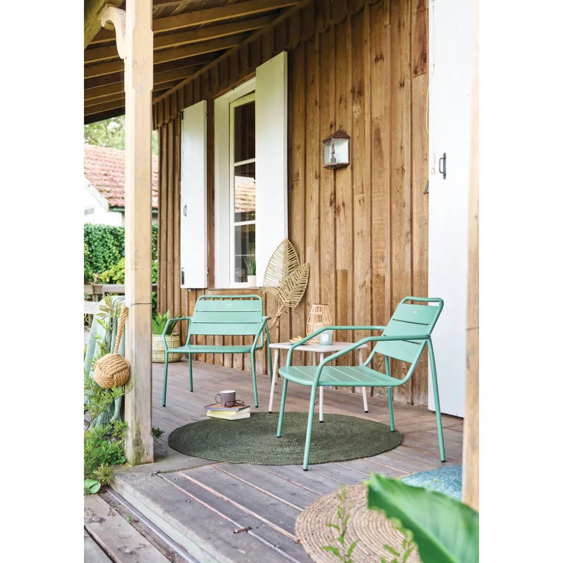 Table basse de jardin carré PHUKET Argile
