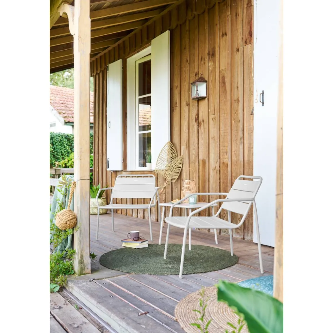 Table basse de jardin carré PHUKET Argile