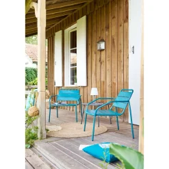 Table basse de jardin carré PHUKET Graphite