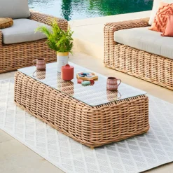 Table basse de jardin rectangulaire SAVINIA Tahini