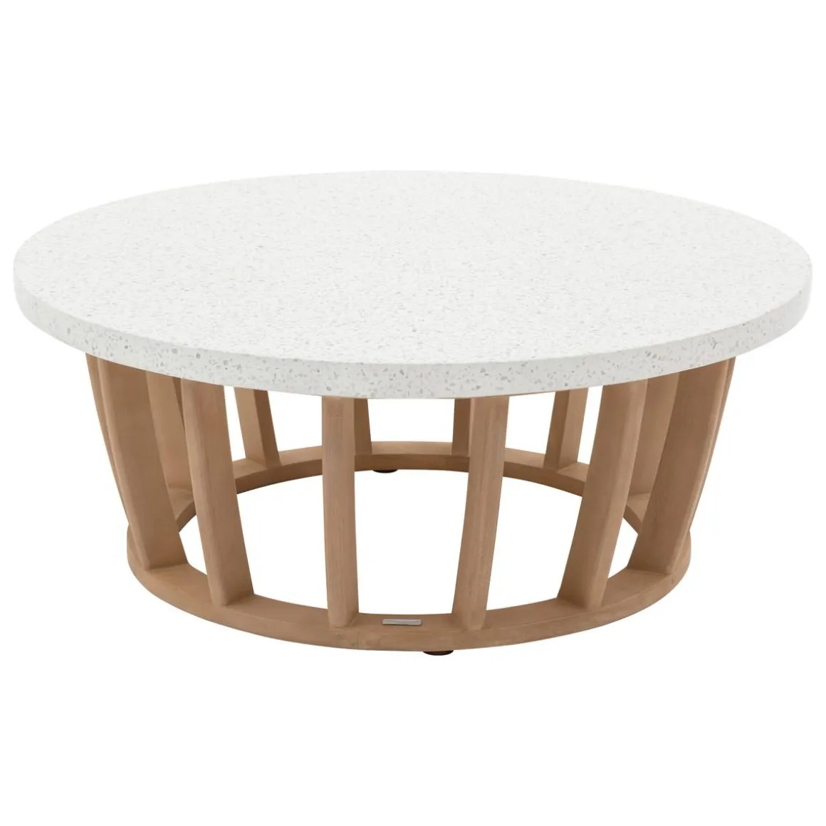 Table basse de jardin ronde LEMINDO Eucalyptus