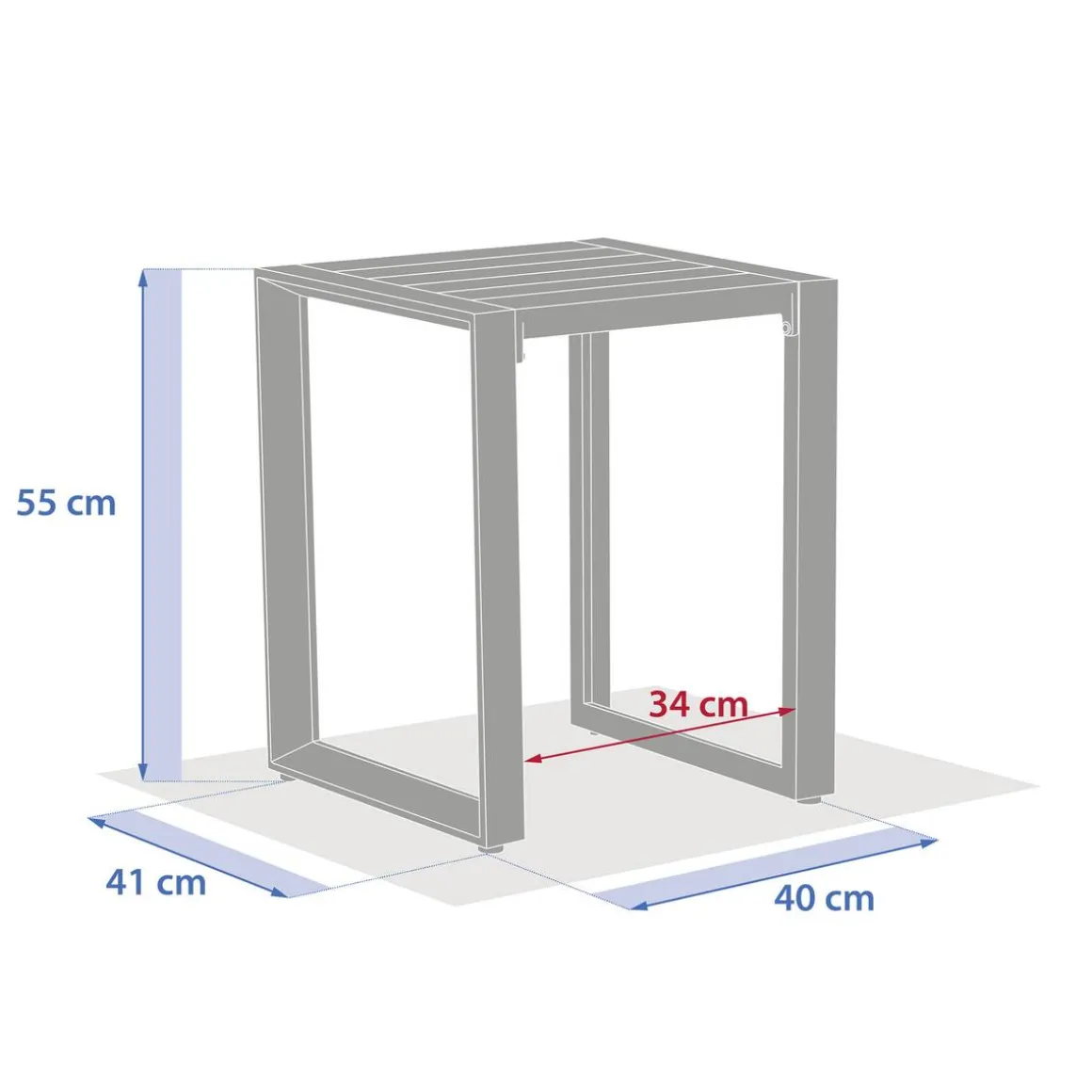 Table d'appoint carrée ALLURE Avoine