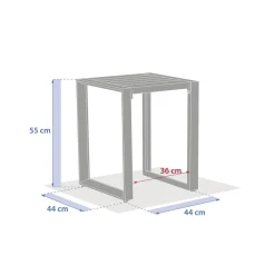 Table d'appoint de jardin carrée ALLURE Lin / Acajou