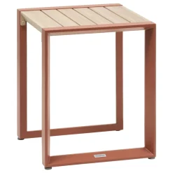 Table d'appoint de jardin carrée ALLURE Lin / Acajou