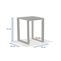 Table d'appoint de jardin carrée ALLURE Lin / Acajou